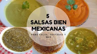 5 Salsas Mexicanas  Salsas Taqueras  Erika Blop [upl. by Yme]