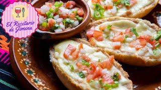 Como Hacer MOLLETES Clásicos  DESAYUNO Mexicano  Tapas Mexicanas [upl. by Morra]