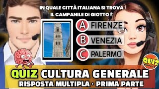 QUIZ DI CULTURA GENERALE 📚📓🔍💡🎥🎼✏️📈🔭🧪🪧🗿🧠🧠 RISPOSTA MULTIPLA [upl. by Woodhead]