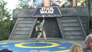 Boba Fett dances to Michael Jackson and Lady Gaga at Disneys Star Wars Weekends 2010 [upl. by Amerd669]