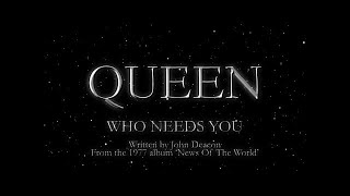 Queen  Who Needs You Official Lyric Video [upl. by Kcirrad]