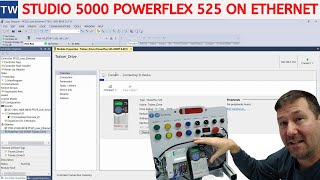 Add a Powerflex 525 drive to a Controllogix Compactlogix over Ethernet [upl. by Agiaf887]