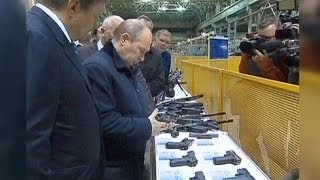 Vladimir Putin visits a Kalashnikov company [upl. by Nevanod633]