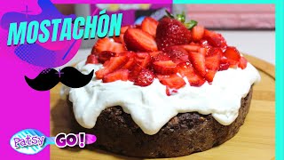 MOSTACHÓN DE FRESA Y CHOCOLATE 🍓🍫 FÁCIL Y RÁPIDO [upl. by Yromas]