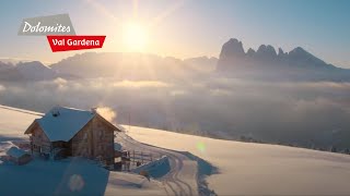 DOLOMITES Val Gardena  Winteremotions in the Dolomites [upl. by Crudden574]