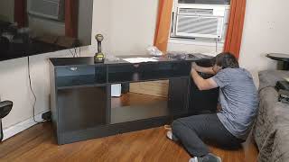 70inch Fireplace TV Stand Setup Video [upl. by Eartha]