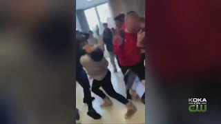 Fight Breaks Out In Hallway Of Highlands High School [upl. by Navoj]