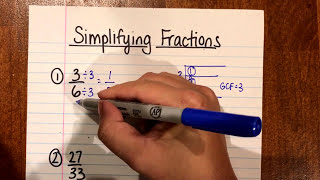 Simplifying Fractions Using Greatest Common Factor [upl. by Bonina]