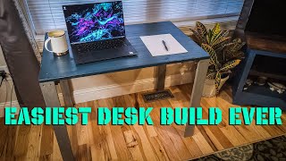 The EASIEST DIY Desk Anyone Can Build and CHEAP [upl. by Arag]