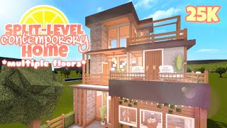 25K SplitLevel Contemporary Home  TUTORIAL  Bloxburg [upl. by Yecam120]