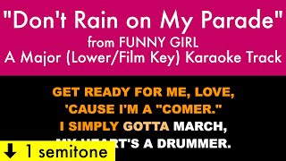 quotDont Rain on My Paradequot LowerFilmLea Michele Key from Funny Girl A Major  Karaoke Track [upl. by Sibel]