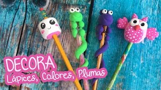 3 ideas para decorar con Foamy Moldeable Lápices y Colores  Chuladas Creativas [upl. by Ivey]