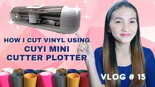 CUYI MINI Cutter Plotter  How To Cut Rubberized Vinyl [upl. by Airamas]