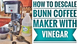 HOW TO DESCALE Bunn Speed Brew Classic  Velocity GRB Coffee Maker [upl. by Einwat315]