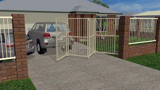 Installing Trackless BiFolding Gates [upl. by Young]