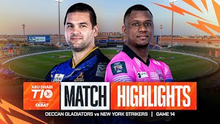 2024 Abu Dhabi T10 I Match 14 Highlights Deccan Gladiators vs New York Strikers  Season 8 [upl. by Jew]