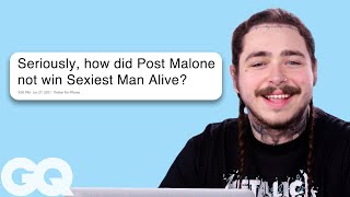 Post Malone Replies to Fans on the Internet  Actually Me  GQ [upl. by Lehcer]