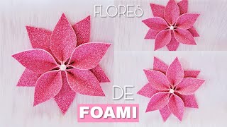 Aprende Cómo hacer una linda FLOR DE FOAMI🌺🌺How to make a flowers😊 [upl. by Wimsatt]