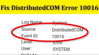 How To Fix DistributedCOM Error 10016 On Windows 108817 [upl. by Olav]