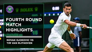 Novak Djokovic vs Tim van Rijthoven  Match Highlights  Wimbledon 2022 [upl. by Acinomed740]