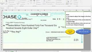 Print Cheque by Microsoft Excel [upl. by Nohsyt]