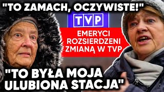 „Komuna wraca” „Zamach stanu” Emeryci załamani wyłączeniem TVP Info [upl. by Siegel]