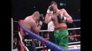 Boxer Nearly Knocks Himself Out  Boxer Punches Himself [upl. by Eibrik]