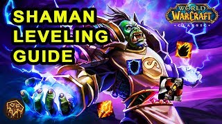 Classic WoW Shaman Leveling Guide  Talents Rotation amp Weapon Progression [upl. by Hannahs]