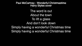 Harry Styles  Wonderful Christmastime Lyrics Paul McCartney cover [upl. by Herwig]