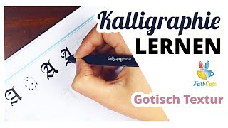 Kalligraphie lernen  Mittelalter Schrift Übungsblätter [upl. by Kaliope]