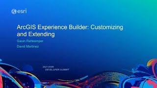 ArcGIS Experience Builder Customizing and Extending [upl. by Eekorehc]