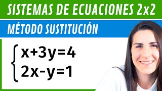 Resolver SISTEMAS 2x2 📌 Método SUSTITUCIÓN [upl. by Eluj]