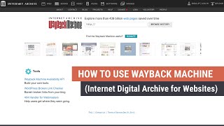 How to Use Wayback Machine Website History [upl. by Huba575]