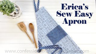 Ericas Sew Easy Adjustable Apron  TUTORIAL [upl. by Landon239]