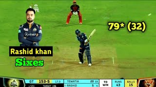 Rashid Khan Top 7 Cracking Sixes  Rashid Khan Batting [upl. by Evante]