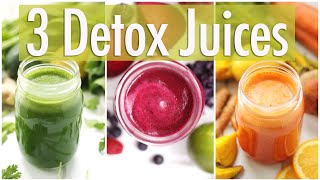 3 Detox Juice Recipes for Healthy Skin amp Digestion [upl. by Shih]