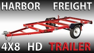 Assembling a HARBOR FREIGHT 4x8 heavy duty Folding trailer [upl. by Angus]