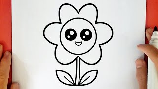 COMMENT DESSINER UNE FLEUR KAWAII [upl. by Linker]