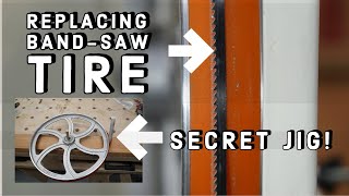 How To Replace A Band Saw Tire  The EASY Way  Work Shop Tip [upl. by Kaleb31]