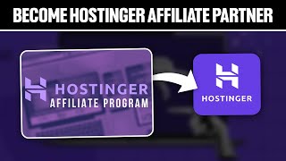 How To Become Hostinger Affiliate Partner 2024 Hostinger Affiliate Program [upl. by Bbor]