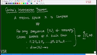 Cantor Intersection Theorem [upl. by Hgiel]