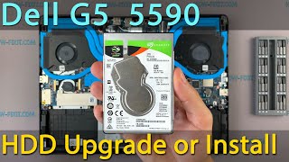 Dell G5 5590 How to install SSD or Hard Drive replacement [upl. by Nnaitsirk]