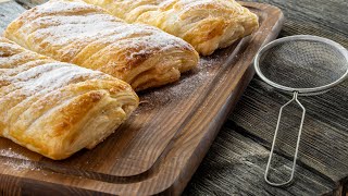 Quick Puff Pastry Apple Strudel [upl. by Aronoh]