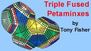 TRIPLE FUSED PETAMINXES  Insane Rubiks Cube type twisty puzzle [upl. by Grazia]