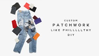 HOW TO Patchwork Jeans like Philllllthy  GA004 [upl. by Seagrave]