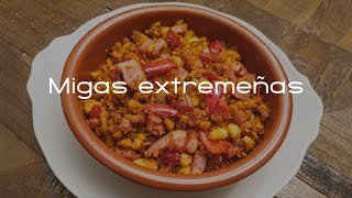 Migas extremeñas receta tradicional [upl. by Eiduam]