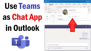 How To Set Microsoft Teams As Chat App In Outlook  How To Enable Chat Option In Microsoft Teams [upl. by Gaylord]