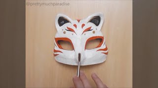 Making a Kitsune mask Start to finish in 16 seconds [upl. by Dde]