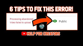 How to Fix quotProcessing Abandoned Upload Failedquot 2023 [upl. by Rodablas]