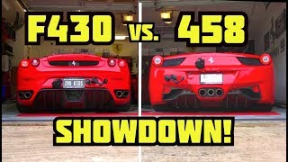 My Ferrari F430 VS My 458 Italia ULTIMATE SHOWDOWN [upl. by Oah]